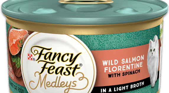 Fancy Feast Medleys Wild Salmon Florentine With Spinach In A Light Broth